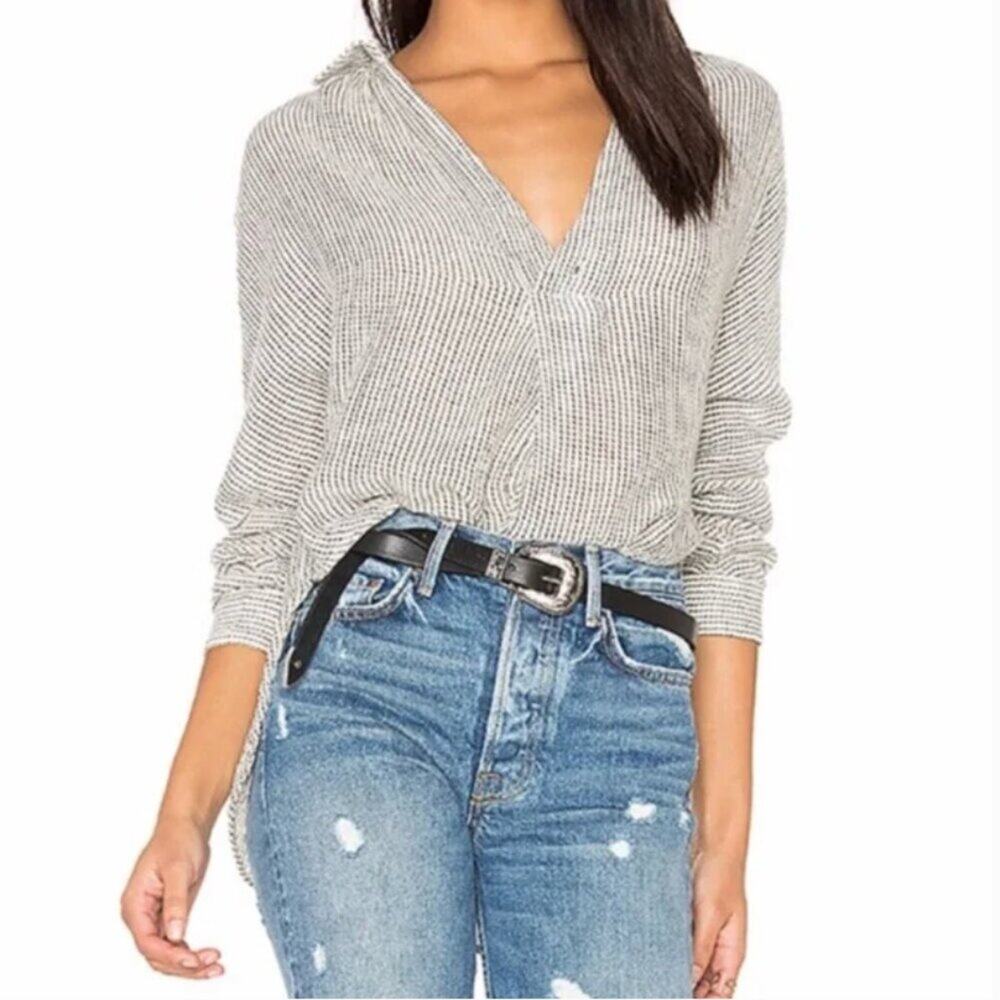Free People Such Good Things Striped Popover Blouse